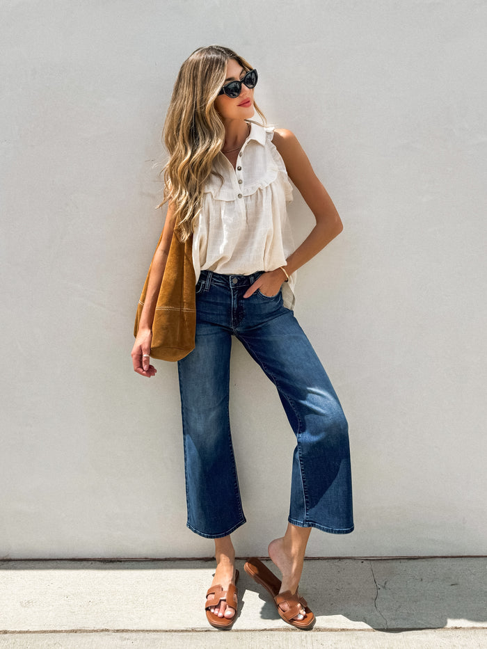 Backstage Wide Leg Jeans in Dark Denim - Final Sale - Stitch And Feather