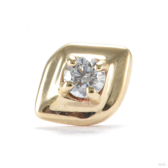 Balanced Press-fit End in Gold from Sacred Symbols with clear CZ
