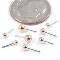 Ball Press-fit End in Gold from LeRoi in various sizes and materials