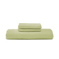Green bamboo duvet cover set with matching pillowcases