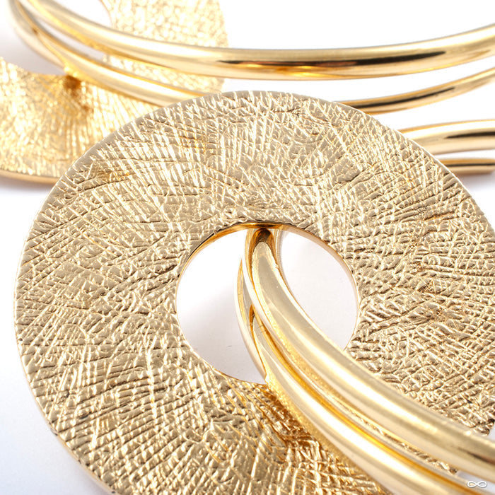 Ban Chiang Solar Discs in Brass from Diablo Organics yellow brass back detail