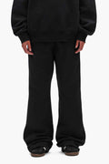 Basic Flared Sweatpant in Purple, relaxed fit, 100% cotton, heavyweight fleece knit.