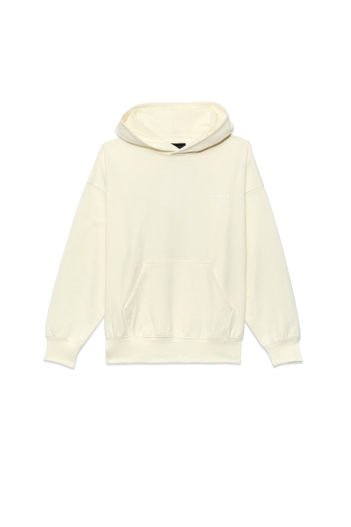 Basic Hoodie Oversized Fit in Ivory, 100% Cotton, Heavyweight Fleece Knit
