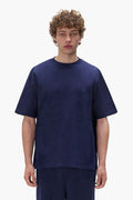 Basic Oversized Tee in navy with heavyweight jersey and oversized fit.