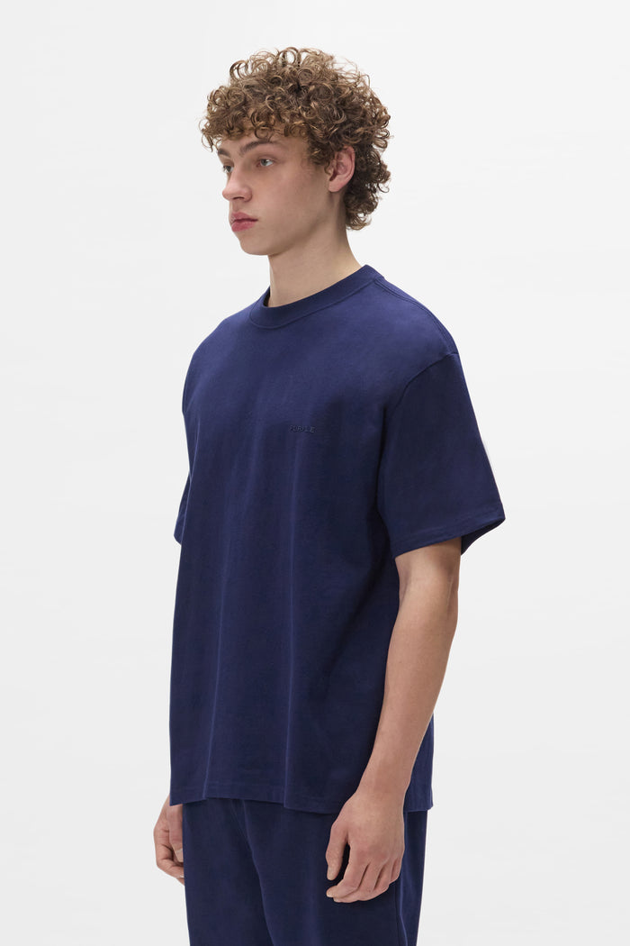 Basic Oversized Tee in Navy, 100% Cotton, Heavyweight Jersey, Oversized Fit