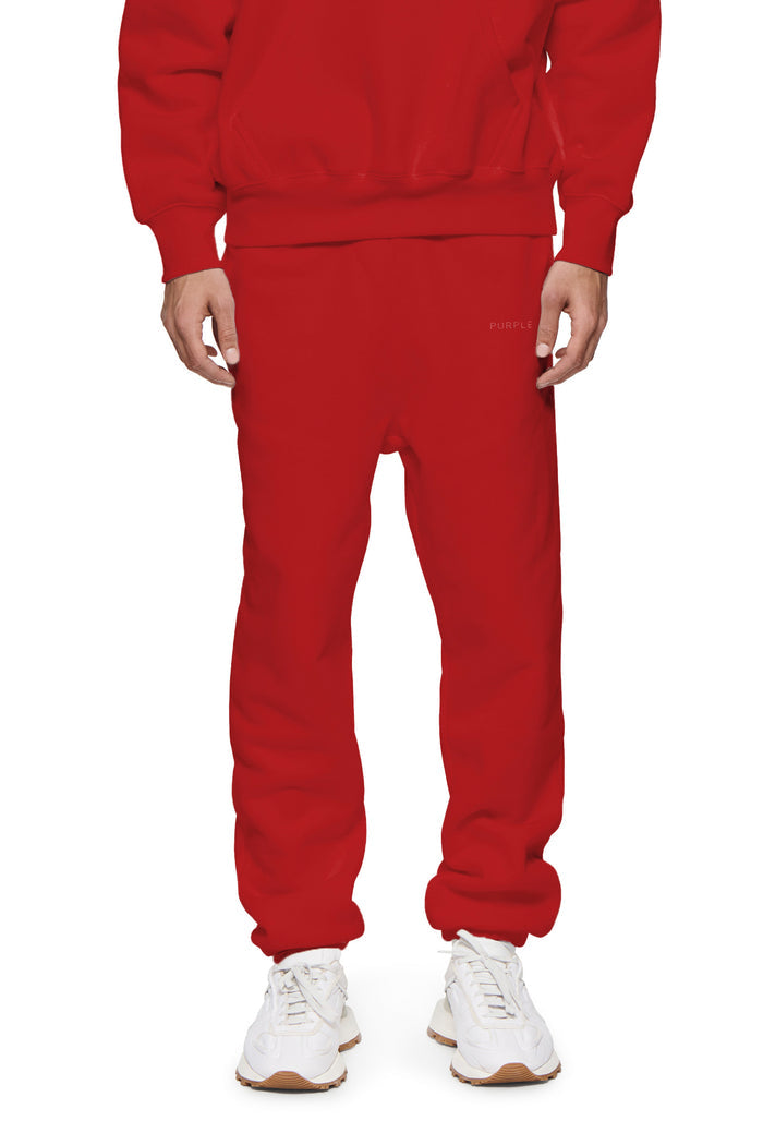 Basic Sweatpant purple, heavyweight fleece knit, regular fit, size XXS to XXL.