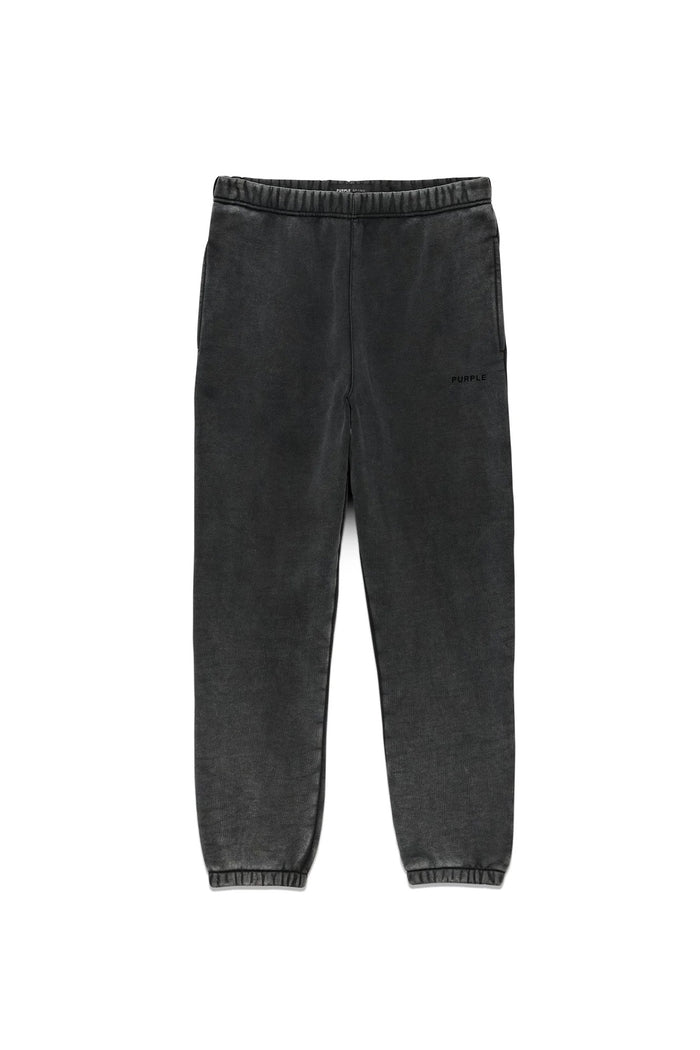 Basic Sweatpant in Wash Black with left thigh logo, 100% cotton, regular fit.