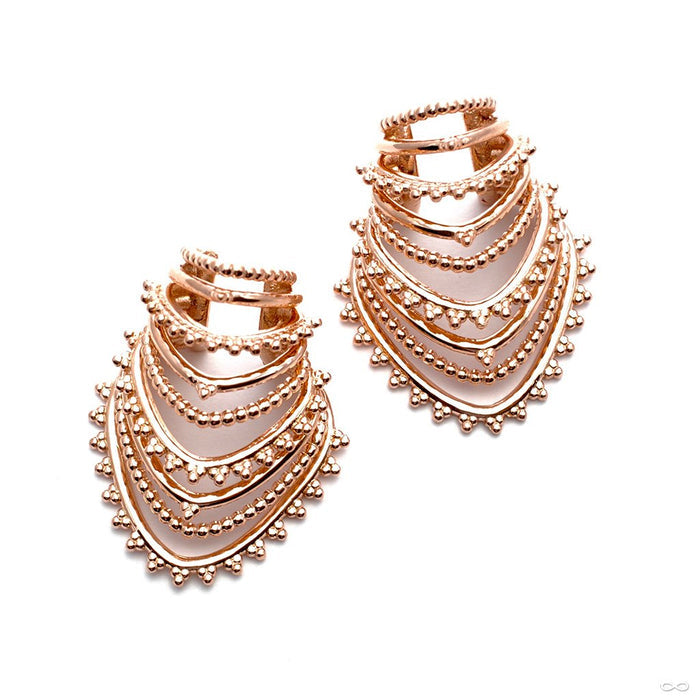 Beaded Afghan Cuff from Tawapa in Rose-gold-plated Brass