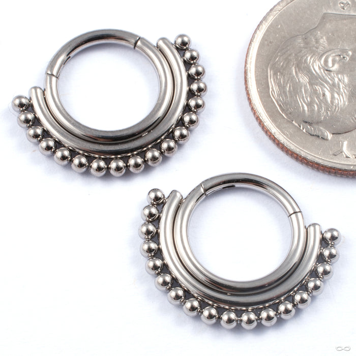 Beaded Clicker in Titanium from Diablo Organics in titanium