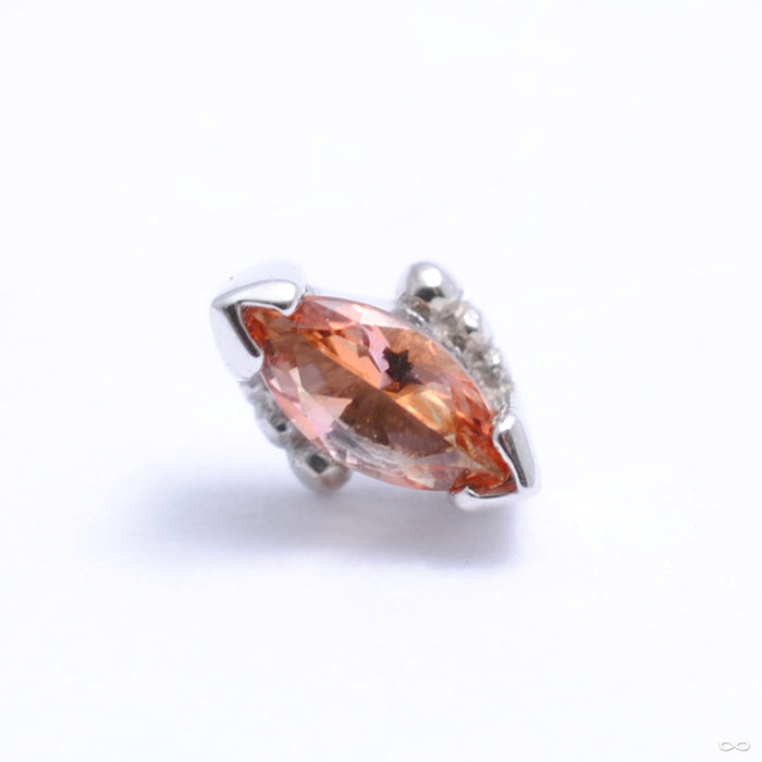 14k White Gold / Peach Topaz
