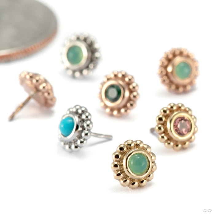 Beaded Raine Press-fit End in Gold from BVLA group photo