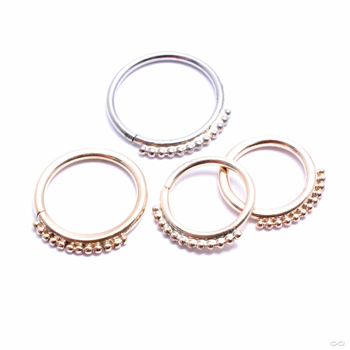 Beaded Seam Ring in Gold from Scylla in assorted materials