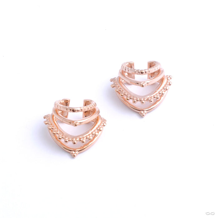 Beaded Warrior Cuffs from Tawapa in rose gold