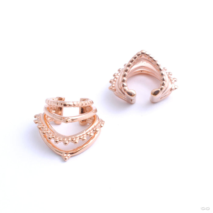 Beaded Warrior Cuffs from Tawapa in rose gold