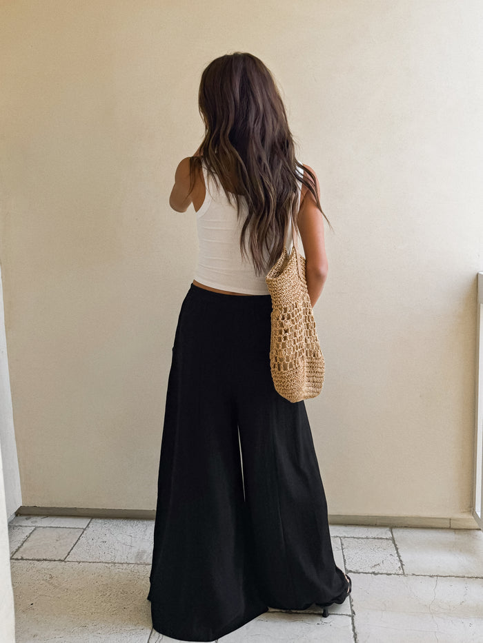 Before You Linen Pants in Black - Stitch And Feather