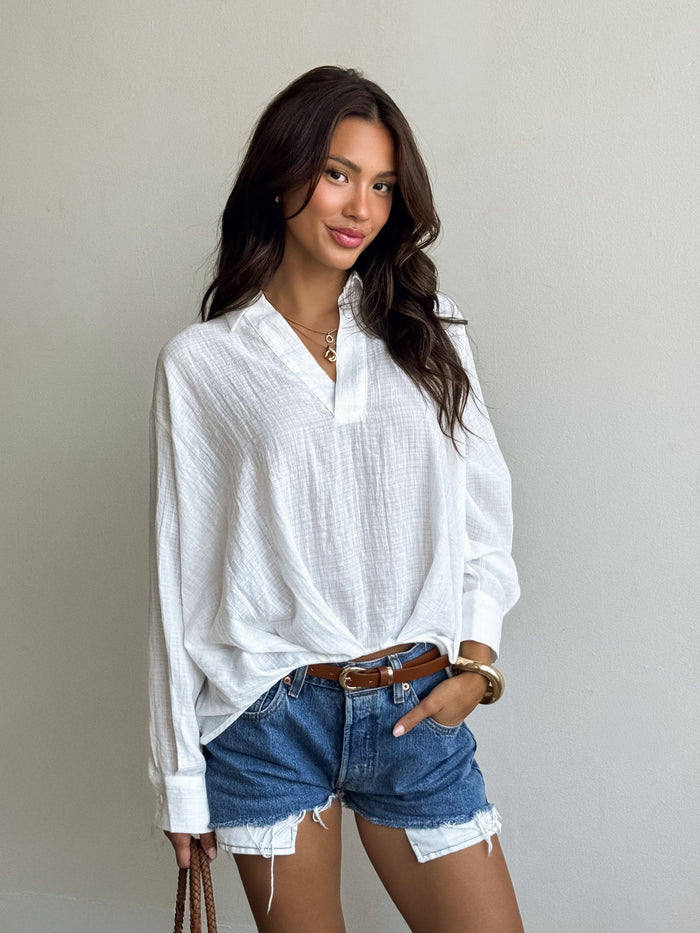 Belen Collared Blouse - Stitch And Feather