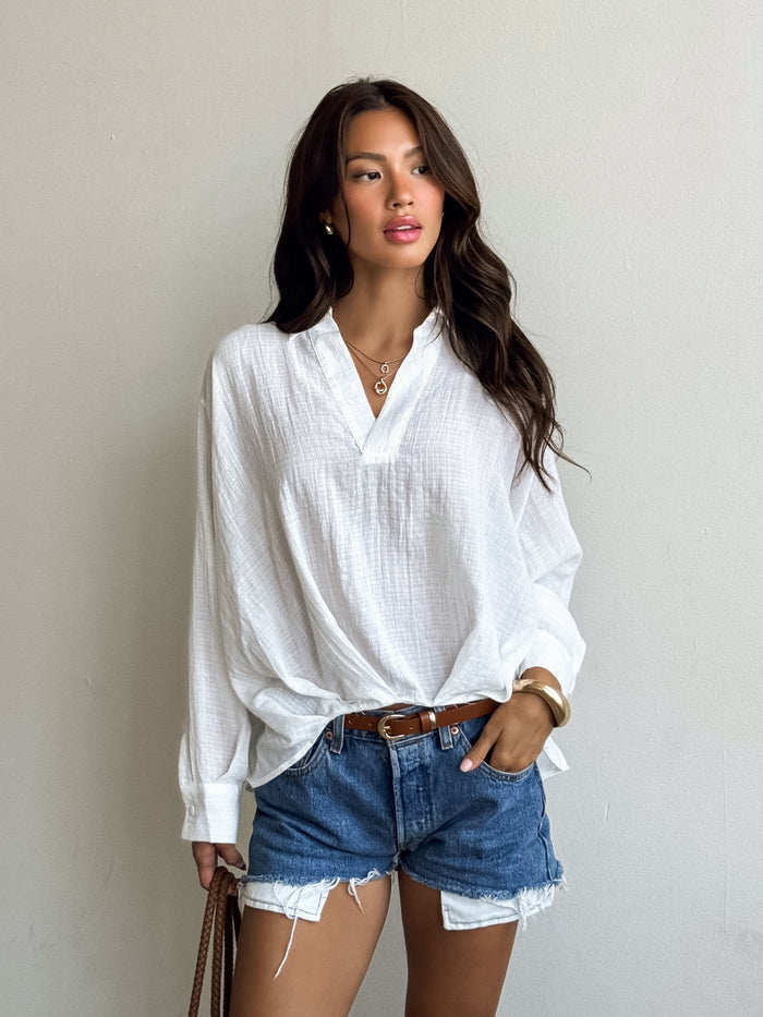 Belen Collared Blouse - Stitch And Feather