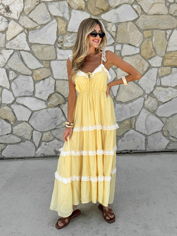 Belia Lace Maxi Dress - Stitch And Feather