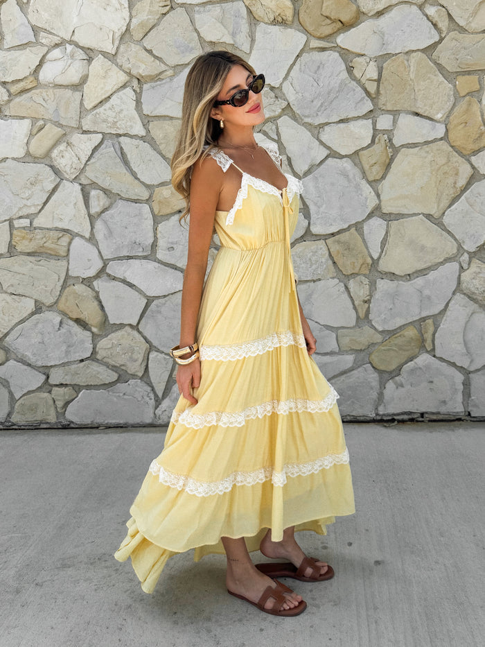 Belia Lace Maxi Dress - Stitch And Feather