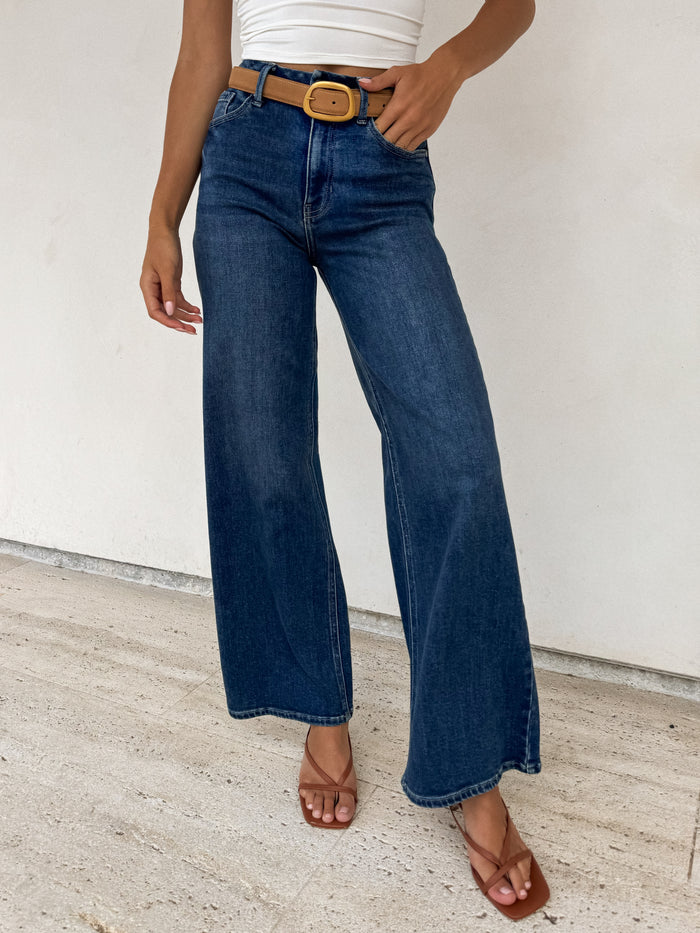 Bellamy Palazzo Wide Leg Jeans - Stitch And Feather