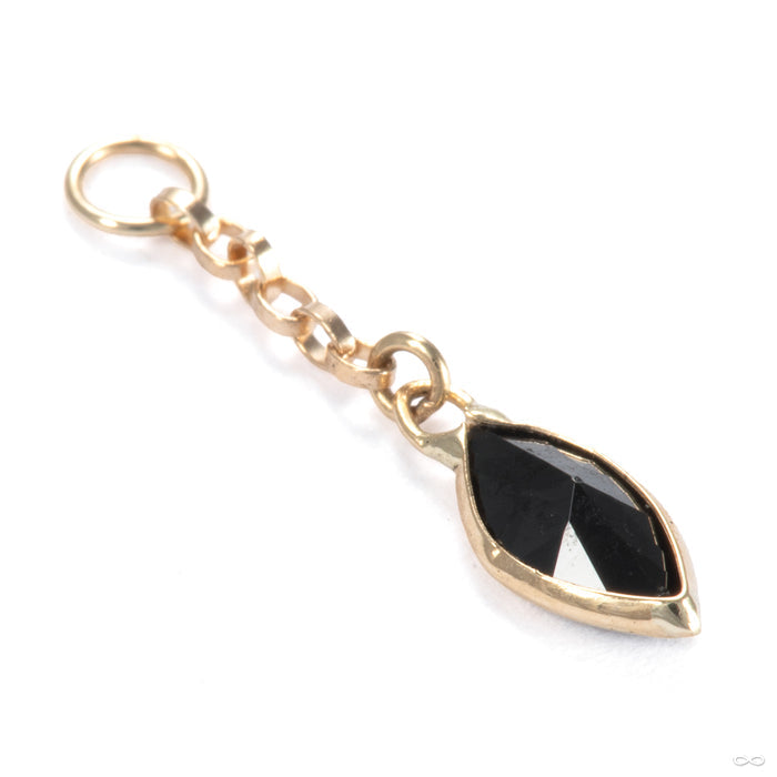 Belleza Charm in 14k Yellow Gold with Black Spinel from Hialeah