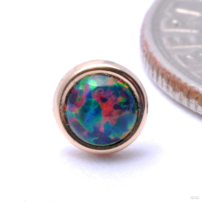 14k Yellow Gold / Black Opal / 3mm
