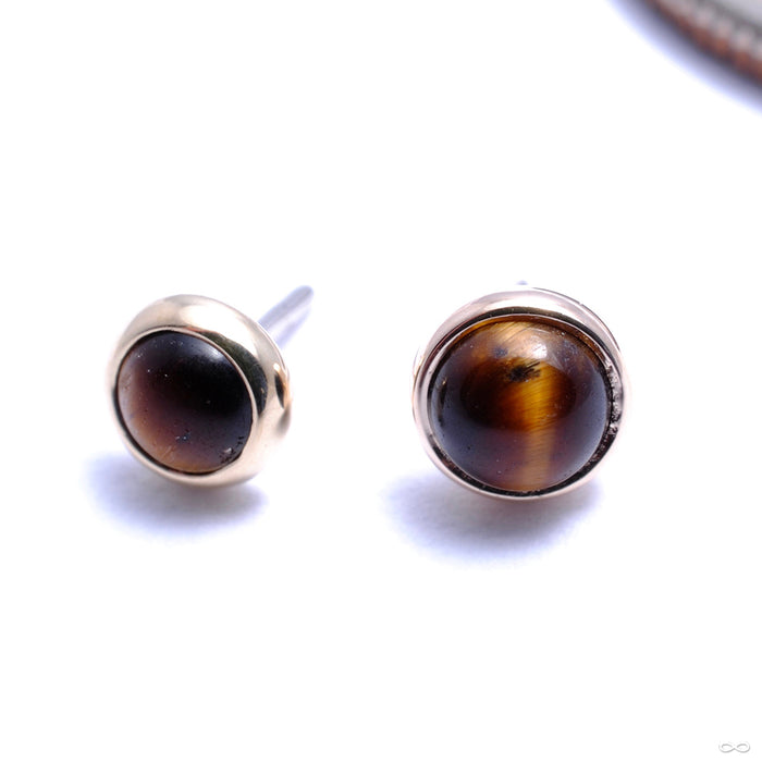 14k Yellow Gold / Tiger Eye / 3mm