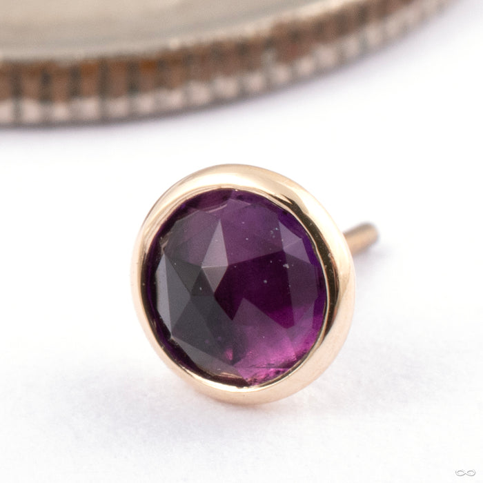 14k Yellow Gold / Amethyst / 3mm
