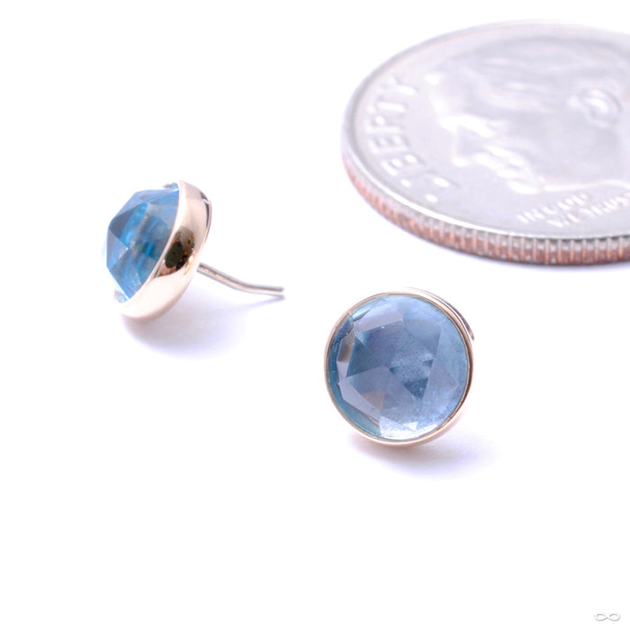14k Yellow Gold / Swiss Blue Topaz / 5mm