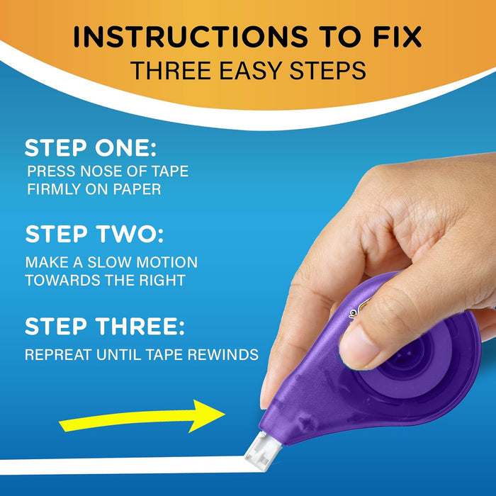 BIC Wite-Out EZ Correct Tear-Resistant Correction Tape with 39.3 ft of Tape, 10-Count Pack in White