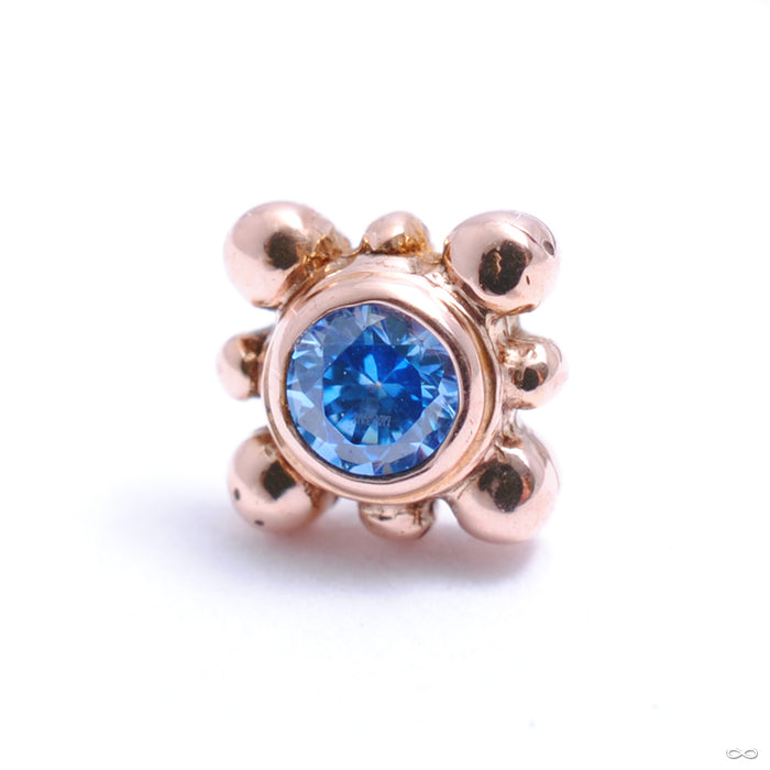 14k Rose Gold / Arctic Blue