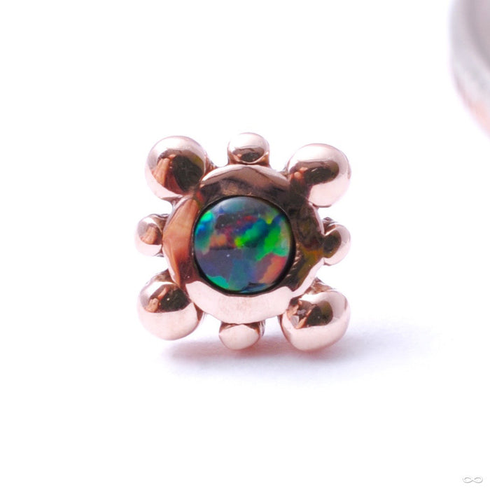 14k Rose Gold / Black Opal