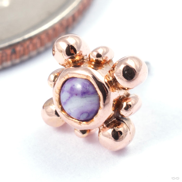 14k Rose Gold / Purple Marble