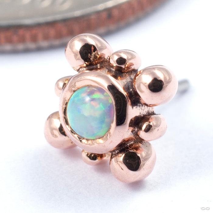 14k Rose Gold / White Opal
