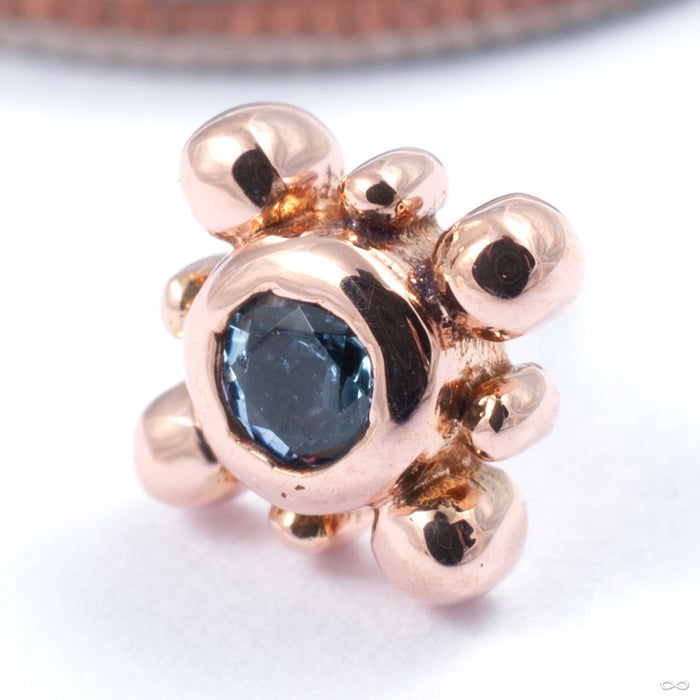 14k Rose Gold / Aqua