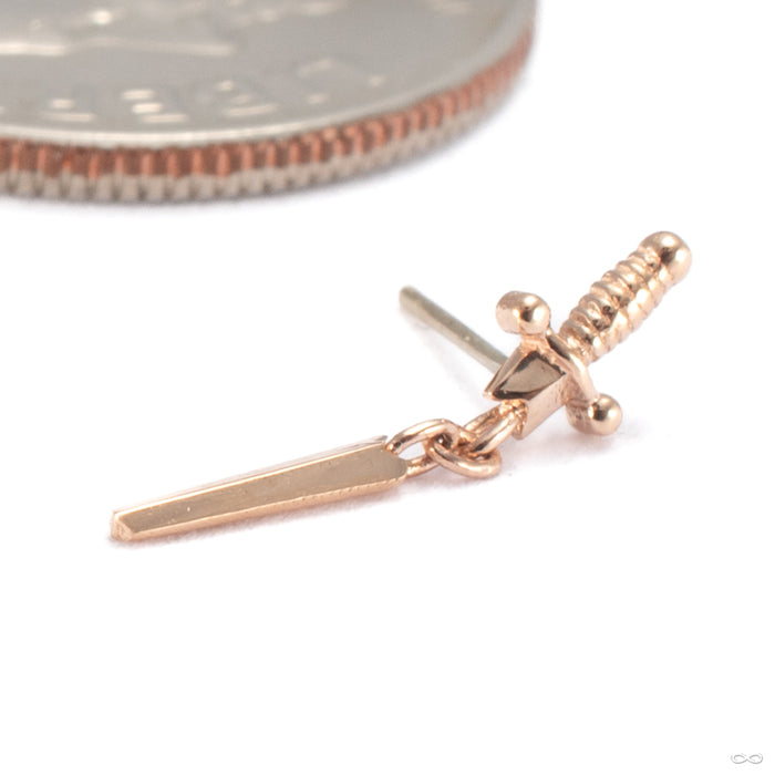 Bitty Needle Press-fit End in 14k Rose Gold from Pupil Hall