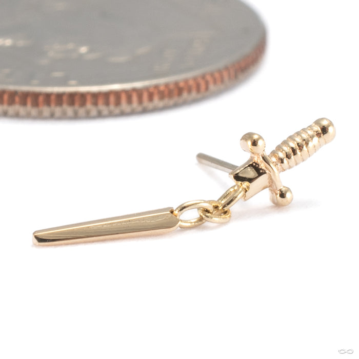 Bitty Needle Press-fit End in 14k Yellow Gold from Pupil Hall