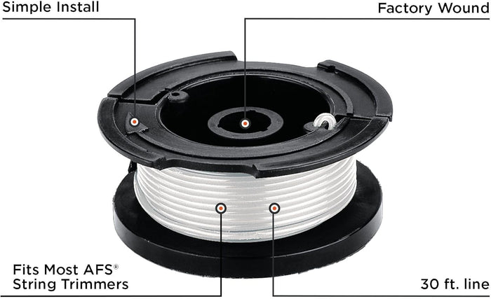 BLACK+DECKER Weed Eater String, Trimmer Line, 3-Pack, 30-Feet of Replacement Spool, 0.065-Inch Diameter (AF1003ZP)