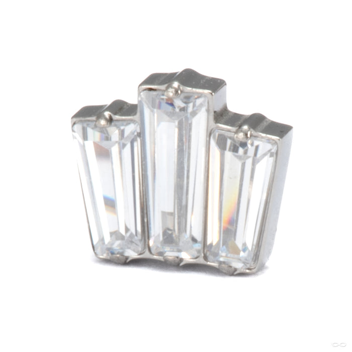 Bling Press-fit End in Titanium from Diablo Organics with clear CZ