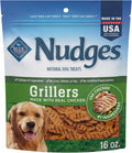 Blue Buffalo Nudges Grillers Natural Dog Treats, Made in the USA with Real Chicken, 16-oz Bag