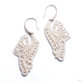 Bonita Earrings from Maya Jewelry in silver with bone