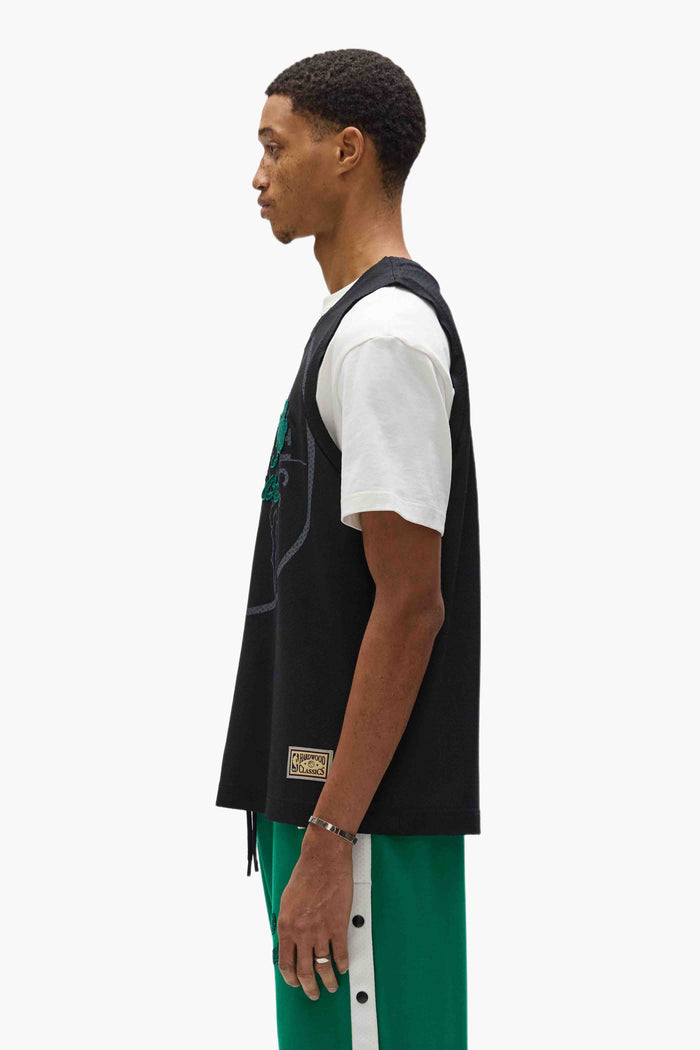 Boston Celtics Mesh Jersey in oversized fit with embroidered fabric applique graphics