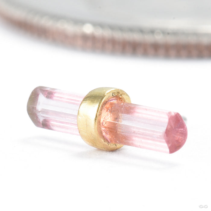 14k Yellow Gold / Pink Tourmaline / Medium