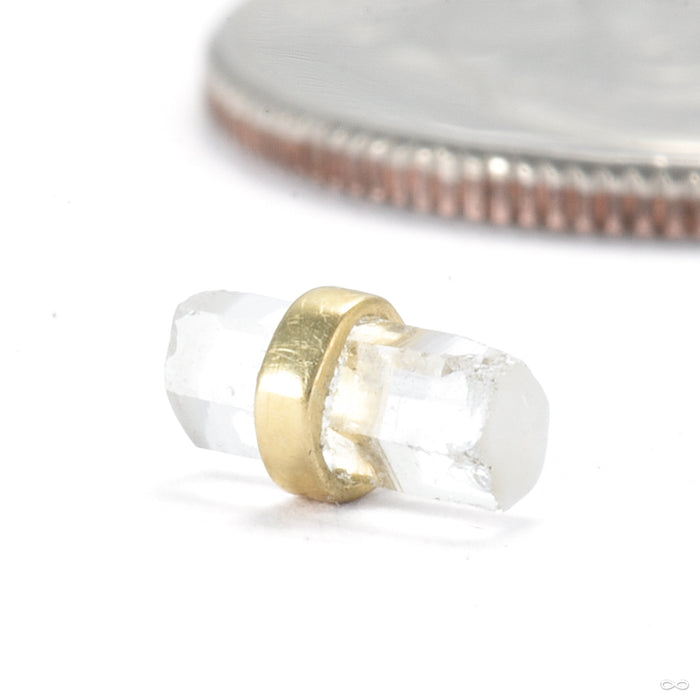 Bound by Love Press-fit End in Gold from Quetzalli with clear quartz