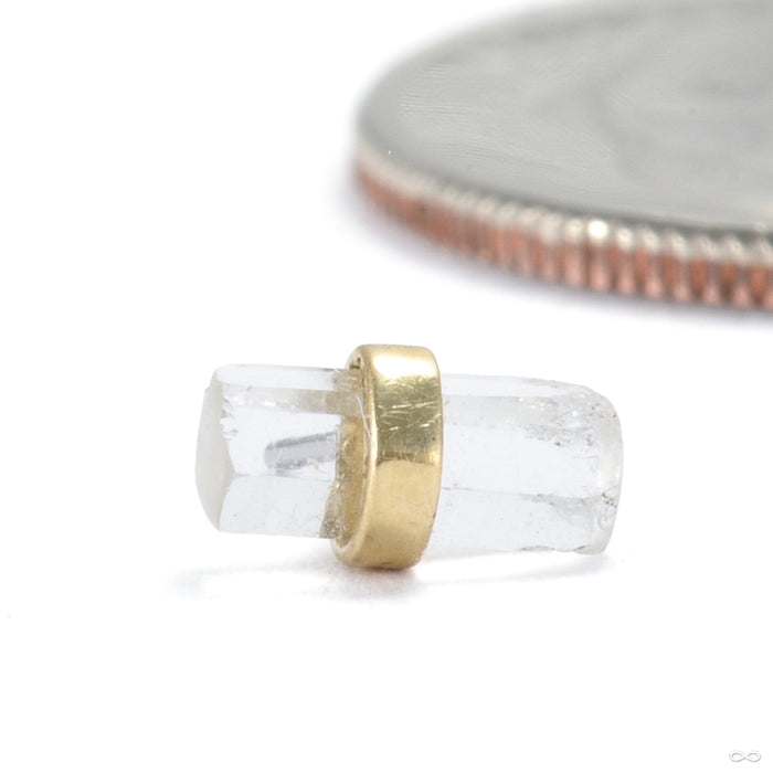 Bound by Love Press-fit End in Gold from Quetzalli with clear quartz