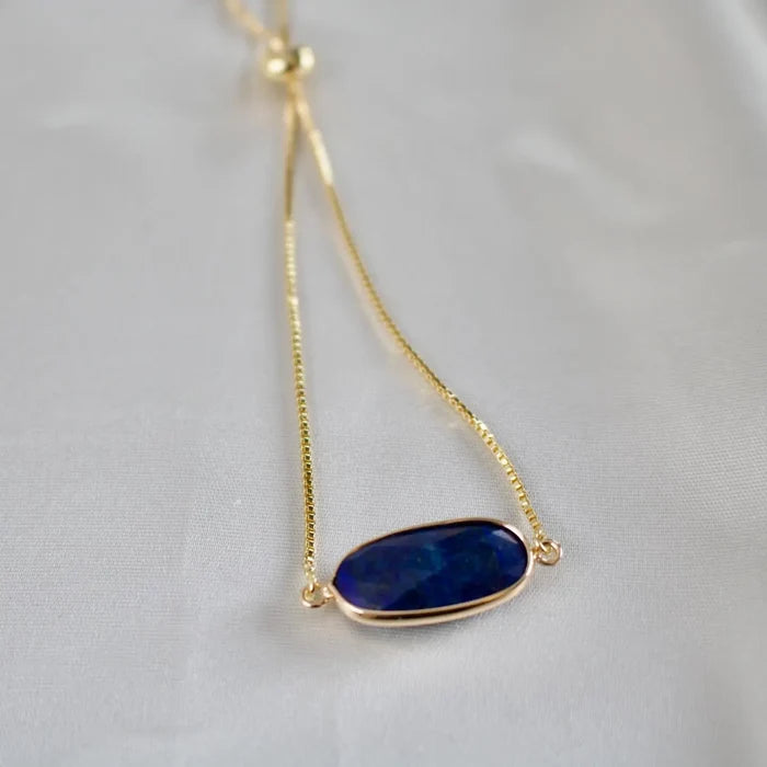 Bracelet | Jules Lapis Lazuli  // Gold Adjustable