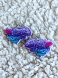Brain and Heart Alternative Halloween Acrylic Earrings