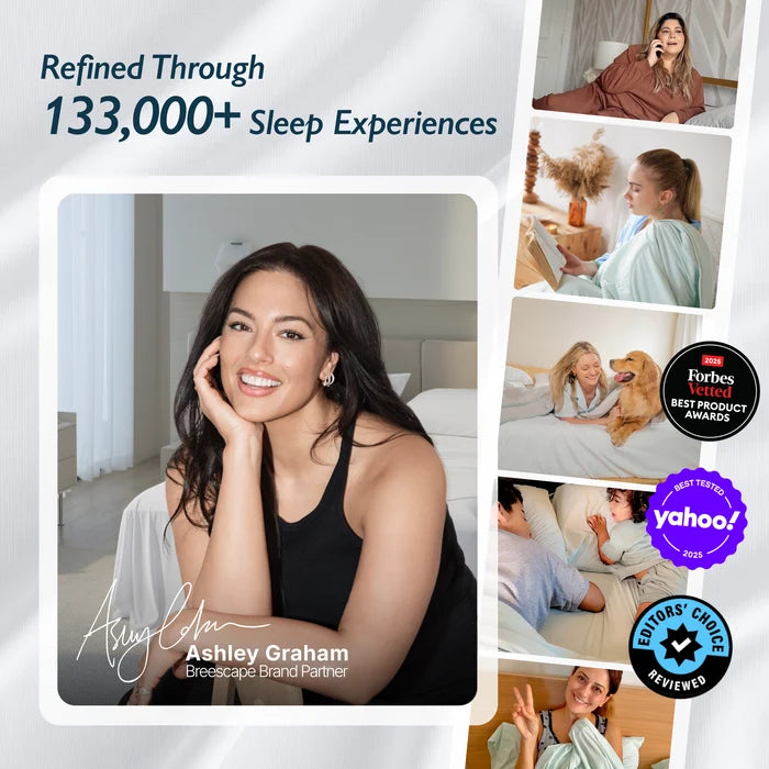 Breescape Cooling Mattress Topper: Ashley Graham, awards for hot sleepers.