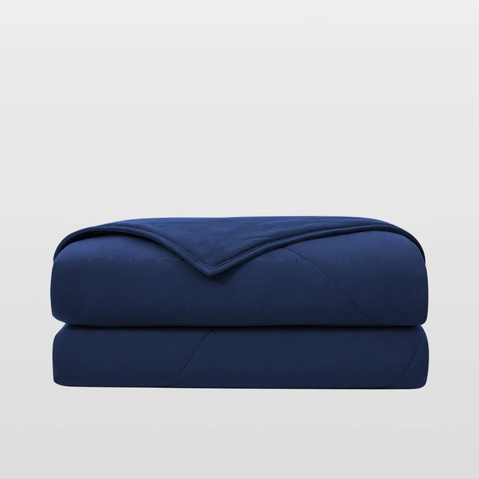 Breescape twilight blue cooling comforter blanket, quilted, BlendTek™ for hot sleepers.