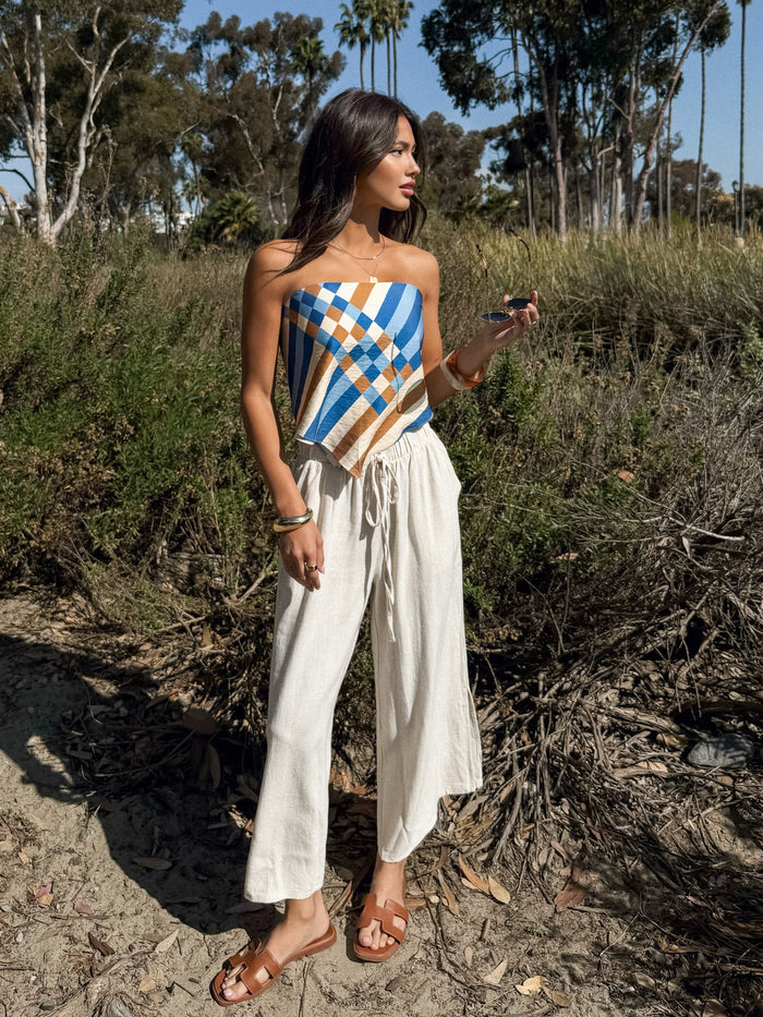 Briar Linen Wide Leg Pants - Stitch And Feather